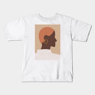 Modern Black Woman, Boho Afro Girl Kids T-Shirt